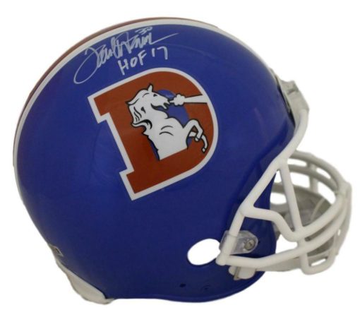 Terrell Davis Autographed Denver Broncos D Logo Proline Helmet HOF RAD 22136