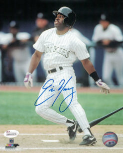 Eric Young Autographed/Signed Colorado Rockies 8x10 Photo JSA 22138