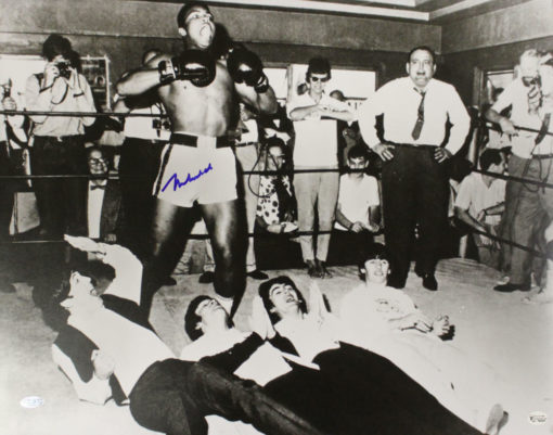 Muhammad Ali Autographed/Signed Boxing 16x20 Photo Beatles Steiner 22159