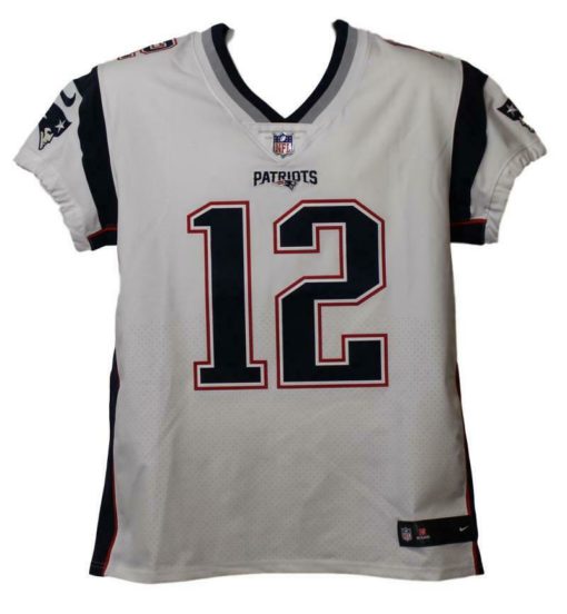 Tom Brady Autographed New England Patriots Elite 48 White Jersey Tristar 22171