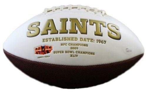 Ted Ginn Jr Autographed/Signed New Orleans Saints Logo Football JSA 22176