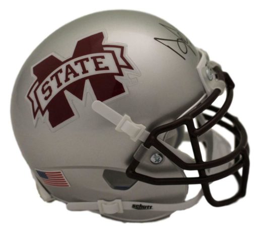 Dak Prescott Autographed/Signed Mississippi State Mini Helmet BAS 22179