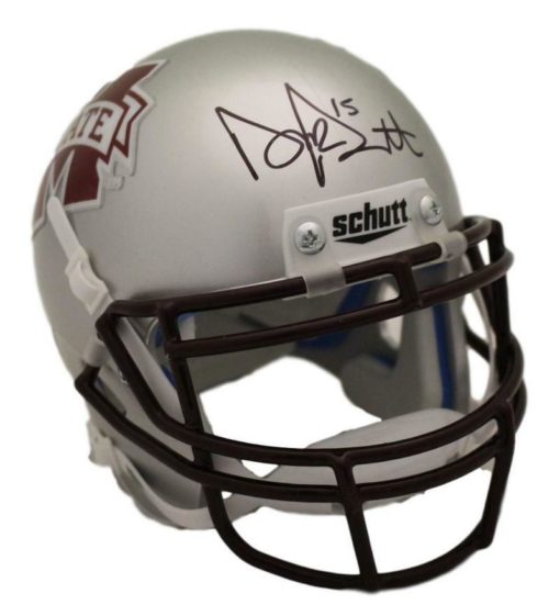 Dak Prescott Autographed/Signed Mississippi State Mini Helmet BAS 22179