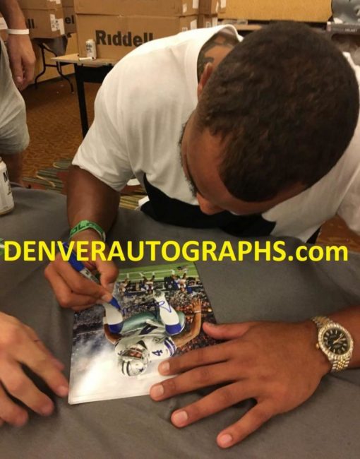 Dak Prescott Autographed/Signed Dallas Cowboys 8x10 Photo BAS 22182