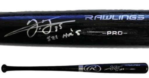 Frank Thomas Autographed Chicago White Sox Black Rawlings Bat 521 HRs JSA 22234