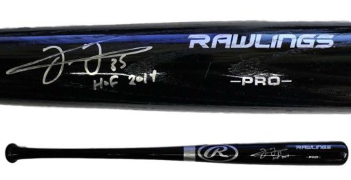 Frank Thomas Autographed Chicago White Sox Black Rawlings Bat HOF JSA 22235