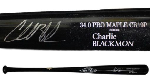 Charlie Blackmon Autographed Colorado Rockies Game Model Black Bat FAN 22245