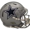 Ezekiel Elliott & Dak Prescott Signed Dallas Cowboys Speed Pro Helmet BAS 22252