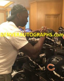 Roquan Smith Autographed/Signed Chicago Bears Speed Replica Helmet BAS 22261