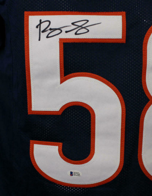 Roquan Smith Autographed/Signed Chicago Bears Blue XL Jersey BAS 22262