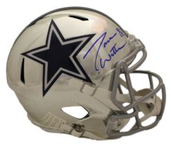 Jason Witten Autographed/Signed Dallas Cowboys Chrome Replica Helmet JSA 22270