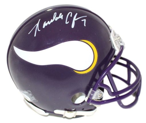 Randall Cunningham Autographed Minnesota Vikings TB Mini Helmet JSA 22277