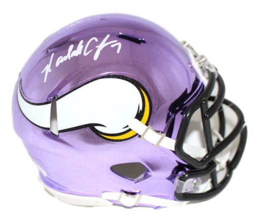 Randall Cunningham Autographed Minnesota Vikings Chrome Mini Helmet JSA 22278