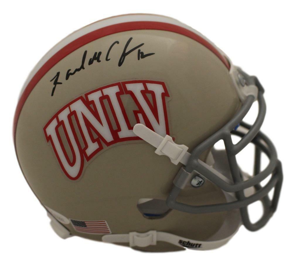 Randall Cunningham Autographed/Signed UNLV Rebels Grey Mini Helmet JSA 22280