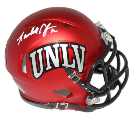 Randall Cunningham Autographed UNLV Rebels Red Riddell Mini Helmet JSA 22281