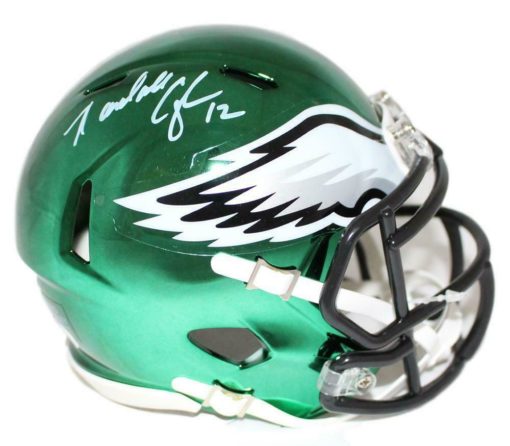 Randall Cunningham Autographed Philadelphia Eagles Chrome Mini Helmet JSA 22282