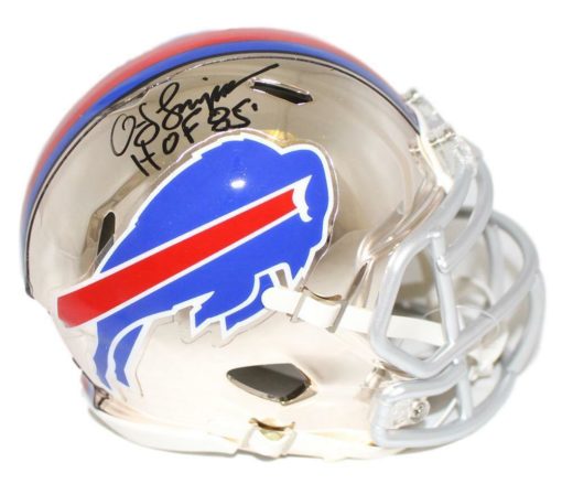 O.J. Simpson Autographed Buffalo Bills Chrome Mini Helmet HOF JSA 22304