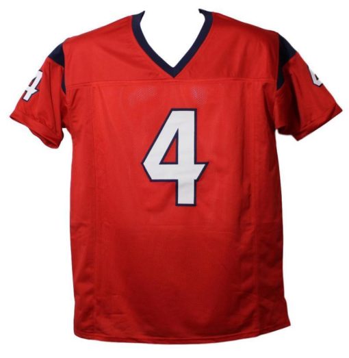 Deshaun Watson Autographed Houston Texans Red XL Jersey JSA 22315