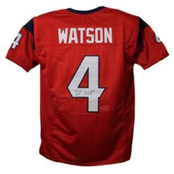 Deshaun Watson Autographed Houston Texans Red XL Jersey JSA 22315