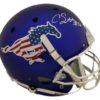 Courtland Sutton Autographed SMU Mustangs Blue Replica Helmet JSA 22332