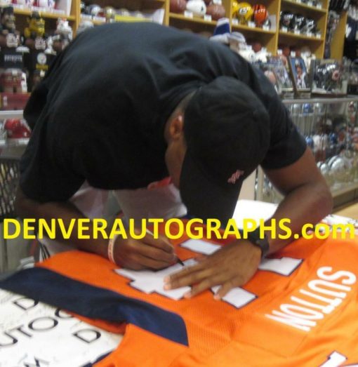 Courtland Sutton Autographed/Signed Denver Broncos Orange XL Jersey JSA 22338