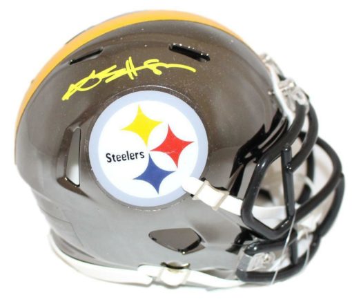 Antonio Brown Autographed Pittsburgh Steelers Chrome Mini Helmet JSA 22350