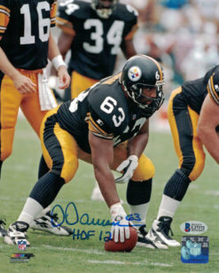 Dermontti Dawson Autographed/Signed Pittsburgh Steelers 8x10 Photo HOF BAS 22352