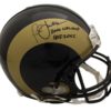 Marshall Faulk Autographed/Signed St Louis Rams Proline Helmet 2 Insc BAS 22361