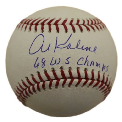 Al Kaline Autographed/Signed Detroit Tigers OML Baseball 68 WS Champs JSA 22367