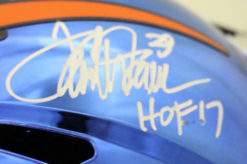 Terrell Davis Autographed Denver Broncos Chrome Replica Helmet HOF Radtke 22374