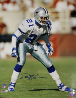 Deion Sanders Autographed Dallas Cowboys 16x20 Photo BAS 22382