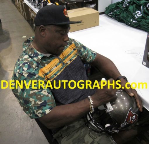 Warren Sapp Autographed Tampa Bay Buccaneers Replica Helmet HOF BAS 22391