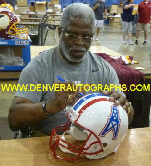 Earl Campbell Autographed/Signed Houston Oilers Proline Helmet HOF JSA 22396
