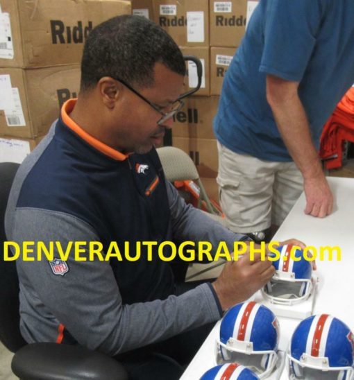 Steve Atwater Autographed/Signed Denver Broncos D Logo Mini Helmet JSA 22404