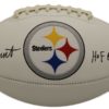 Mel Blount Autographed/Signed Pittsburgh Steelers Logo Football JSA 22419