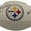 Jack Lambert Autographed/Signed Pittsburgh Steelers Logo Football JSA 22422
