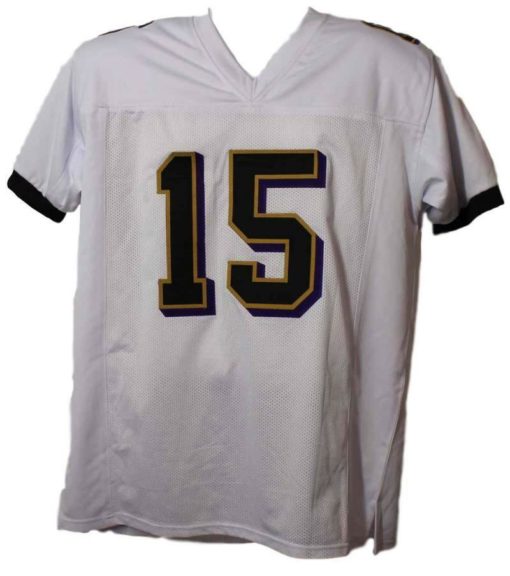 Michael Crabtree Autographed/Signed Baltimore Ravens XL White Jersey JSA 22436