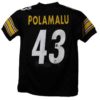 Troy Polamalu Autographed Pittsburgh Steelers XL Black Jersey BAS 22444