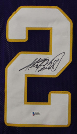 Adrian Peterson Autographed/Signed Minnesota Vikings XL Purple Jersey BAS 22446
