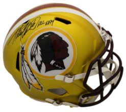 Adrian Peterson Autographed Washington Redskins Blaze Helmet All Day BAS 22450