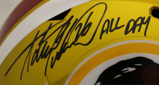 Adrian Peterson Autographed Washington Redskins Blaze Helmet All Day BAS 22450