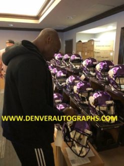 Adrian Peterson Autographed Minnesota Vikings Chrome Replica Helmet BAS 22451