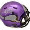 Adrian Peterson Autographed Minnesota Vikings Chrome Mini Helmet BAS 22454