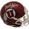Alex Smith Autographed/Signed Utah Utes Red Mini Helmet BAS 22465