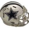 Tony Romo Autographed/Signed Dallas Cowboys Chrome Mini Helmet BAS 22479