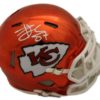 Travis Kelce Autographed/Signed Kansas City Chiefs Chrome Mini Helmet BAS 22484