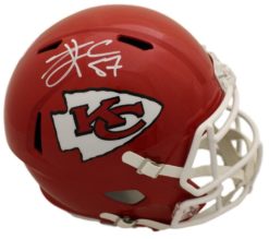 Travis Kelce Autographed Kansas City Chiefs Replica Speed Helmet BAS 22486