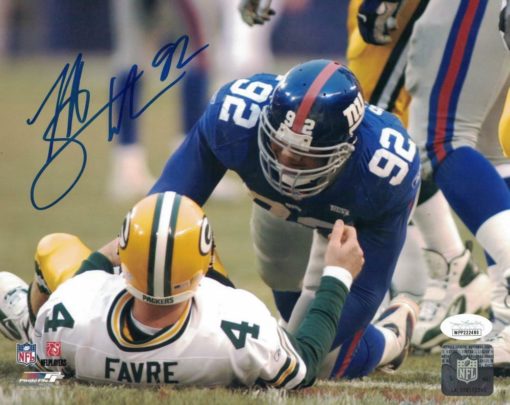 Michael Strahan Autographed/Signed New York Giants 8X10 Photo JSA 22502 PF