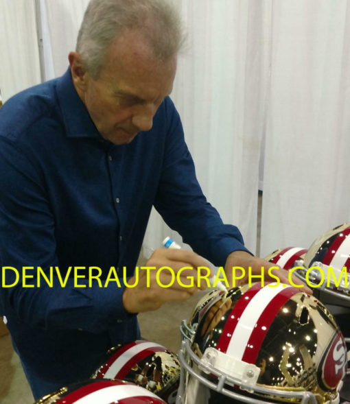 Joe Montana Autographed San Francisco 49ers Chrome Replica Helmet BAS 22520