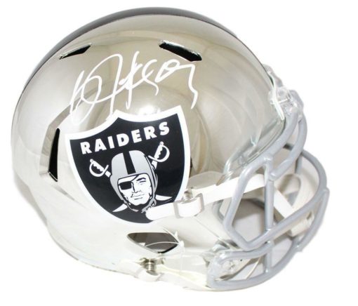 Bo Jackson Autographed/Signed Oakland Raiders Chrome Replica Helmet BAS 22521